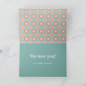 Grootouderfotografie van roze blauw met Kerstmis Feestdagen Kaart (Binnen)