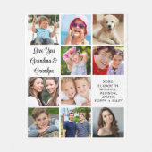 Grootouders 10 Foto Collage Fleece Deken (Voorkant)