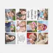 Grootouders 10 Foto Collage Fleece Deken (Voorkant (Horizontaal))