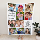 Grootouders 10 Foto Collage Fleece Deken