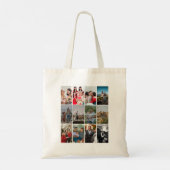 Grootouders 12 Foto Herinneringscollage Sjabloon Tote Bag (Achterkant)