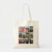 Grootouders 12 Foto Herinneringscollage Sjabloon Tote Bag (Voorkant)