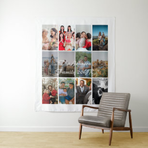 Grootouders 12 Foto Memory Collage Sjabloon Wandkleed