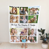 Grootouders 12 Fotocollage Fleece Deken