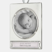 Grootouders 1 Kerstmis Persoonlijke foto Foto Verzilverd Banner Ornament (Links)