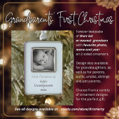 Grootouders 1 Kerstmis Persoonlijke foto Foto Verzilverd Omlijst Ornament