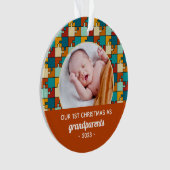 Grootouders 1e Kerst Puzzel Foto Ornament (voorkant)