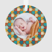 Grootouders 1e Kerst Puzzel Foto Ornament (achterkant)