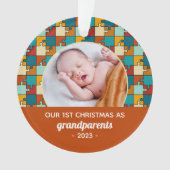 Grootouders 1e Kerst Puzzel Foto Ornament (voorkant)