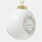 Grootouders 1ste kerstboomgaard Pet handschoenenva Keramische Bal Ornament (Links)