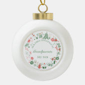 Grootouders 1ste kerstboomgaard Pet handschoenenva Keramische Bal Ornament (Voorkant)