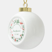 Grootouders 1ste kerstboomgaard Pet handschoenenva Keramische Bal Ornament (Rechts)