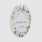 Grootouders 1ste kerstboomgaard Pet handschoenenva Ornament (voorkant)