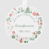 Grootouders 1ste kerstboomgaard Pet handschoenenva Ornament (voorkant)