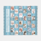 Grootouders 24 Foto Nordic Snowflake Sweater Fleece Deken (Voorkant (Horizontaal))