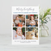 Grootouders 4 Fotocollage Kerstmis Feestdagenkaart (Staand voorkant)