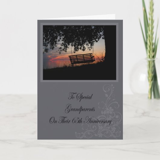 Grootouders 65e Jubileum-kaart Kaart (Voorkant)