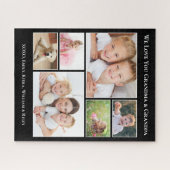 Grootouders 6 Foto zwart Legpuzzel (Horizontaal)