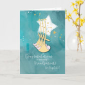 Grootouders aan Drietallen, Congrats, Baby in Kaart (Gele Bloem)