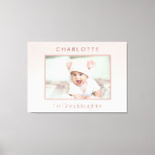 Grootouders baby aangepaste foto 1e kleindochter canvas afdruk (Voorkant)