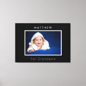 Grootouders baby aangepaste foto 1e kleinzoon zwar canvas afdruk (Voorkant)