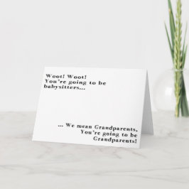 Grootouders Baby Aankondiging Kaart