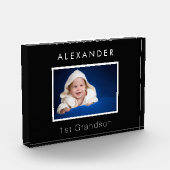 Grootouders baby foto 1e kleinzoon zwart (Links)