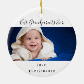 Grootouders baby foto kleinkind keramisch ornament (Achterkant)