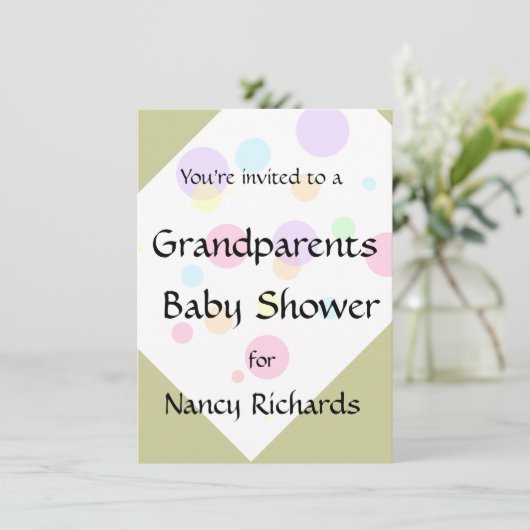 Grootouders Baby shower Kaart (Staand voorkant)