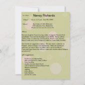 Grootouders Baby shower Kaart (Achterkant)