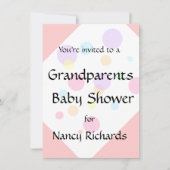 Grootouders Baby shower Uitnodiging - MeisjesBaby (Voorkant)