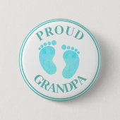 Grootouders Badge - Trots Opa Blauwe Voeten Jongen Ronde Button 5,7 Cm (Voorkant)