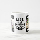 Grootouders Beter Leven Kleinkinderen Fotosjabloon Koffiemok (Center)