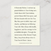 Grootouders bidden voor kleinkinderen heilig hart plaatskaartje (Achterkant)