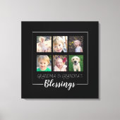 Grootouders Blessings | 6 Kerst foto's Canvas Afdruk (Voorkant)
