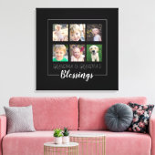 Grootouders Blessings | 6 Kerst foto's Canvas Afdruk (Insitu (Woonkamer))
