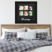 Grootouders Blessings | 6 Kerst foto's Canvas Afdruk (Insitu (Slaapkamer))