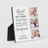Grootouders Citaat Gepersonaliseerde Fotocollage Fotoplaat (Voorkant)