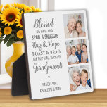 Grootouders Citaat Gepersonaliseerde Fotocollage Fotoplaat<br><div class="desc">Viel je grootouders met een aangepaste fotocollage plaque. Dit unieke citaat van de grootouders is het perfecte cadeau, of het nu een verjaardag, grootouders of Kerstmis is. We hopen dat je speciale hoopfoto die grootouders geven, nog jarenlang een schat in het belang zal worden. . Citaat "Blessed" zijn degenen die...</div>