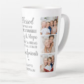 Grootouders Citaat Gepersonaliseerde Fotocollage Latte Mok (Rechterhoek)