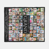 GROOTOUDERS CITEREN GEZEGDE 99 Fotocollage Fleece Deken (Voorkant (Horizontaal))
