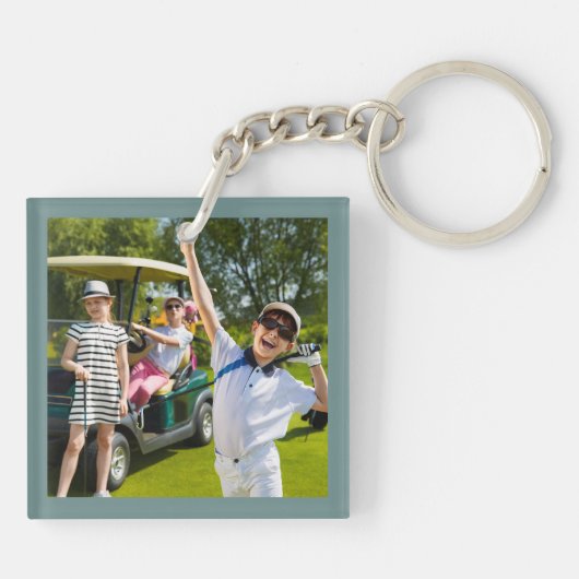 Grootouders Clubfoto Het is een grappige levenssti Sleutelhanger (Achterkant)