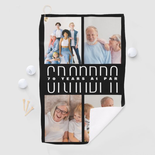 Grootouders dag cadeau voor 70 jaar oud golfhanddoek (Insitu)