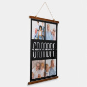 Grootouders dag cadeau voor 70 jaar oud hangend wandkleed (Gebogen)
