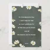 Grootouders dag foto Vakantie Kaart (Achterkant)