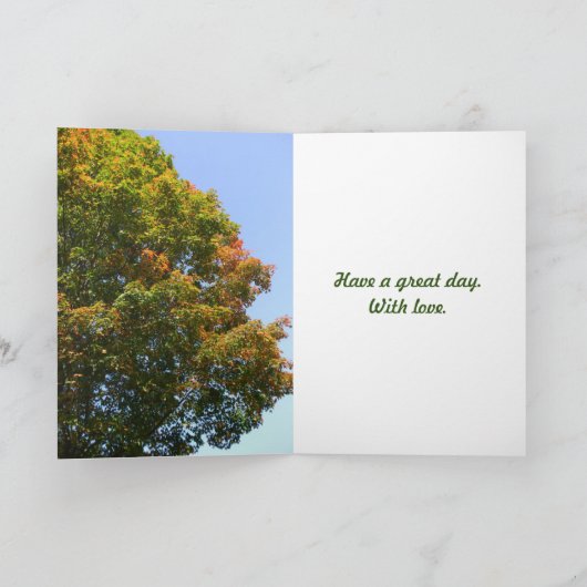 Grootouders Dag-Herfst Maple Tree Kaart (Binnen)