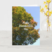 Grootouders Dag-Herfst Maple Tree Kaart (Gele Bloem)