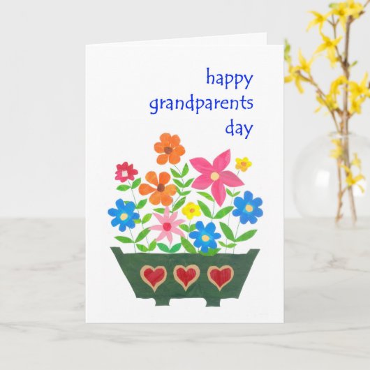 Grootouders Dag Kaart - Flower Power (Gele Bloem)