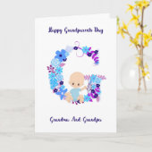 Grootouders Dag Kaart van Baby Boy (Gele Bloem)