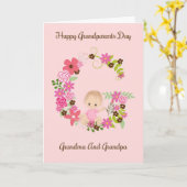 Grootouders Dag Kaart van Baby Girl (Gele Bloem)